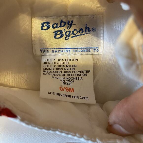 VTG OshKosh Baby B’gosh Unisex Baby Snow Suit Outerwear 0/9M Bear Embroidery - Picture 5 of 6